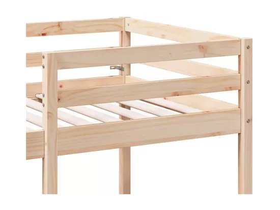 Lit mezzanine avec bureau et chaises 90x200 cm pin massif