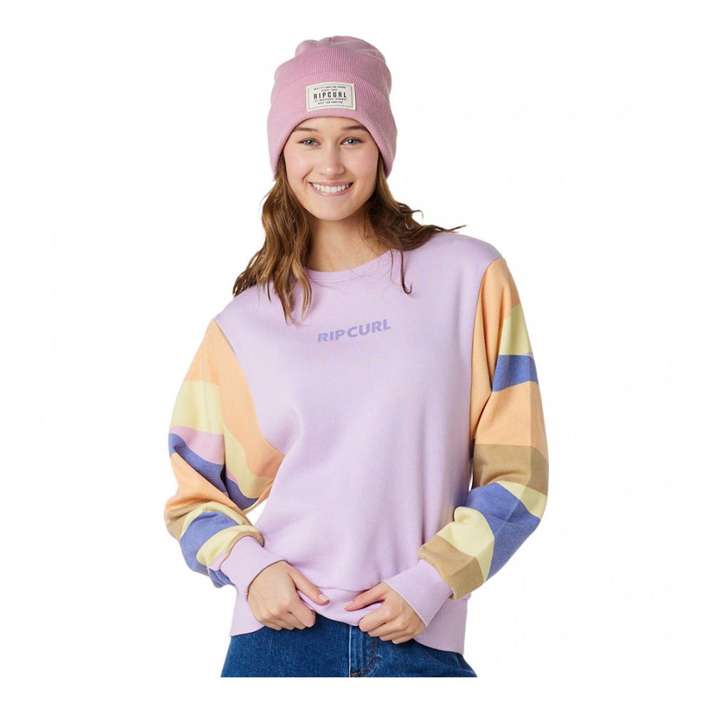 Rip Curl WAVY PRINT SLEEVES - Sweat Femme lilac