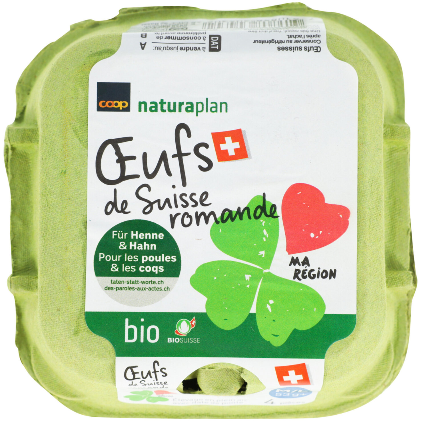 Naturaplan Bio Regio Eier Romandie 53g+ 4 Stück