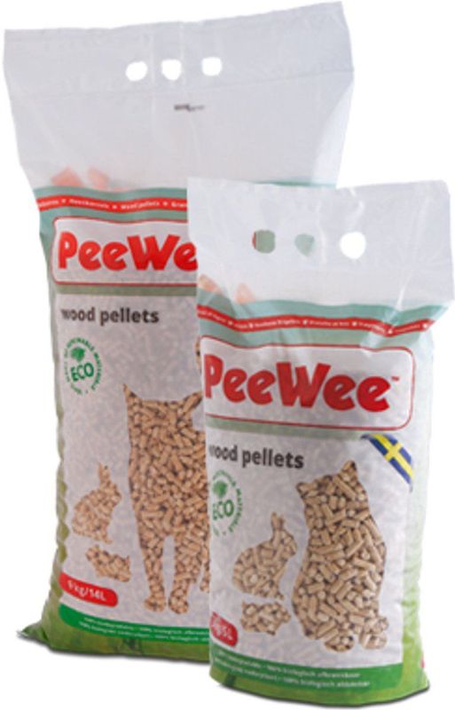 PeeWee - Houtkorrels - Kattenbakvulling - 3x9kg (42L)
