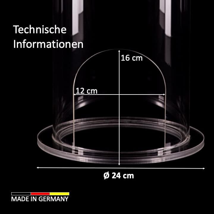 Fischsäule 100 cm x 20 cm Durchmesser | Fischturm hergestellt aus Plexiglas| Fischfahrstuhl für Fische | 3 mm Wandstärke aus transparentem Acrylglas für Goldfische für Ihren Teich