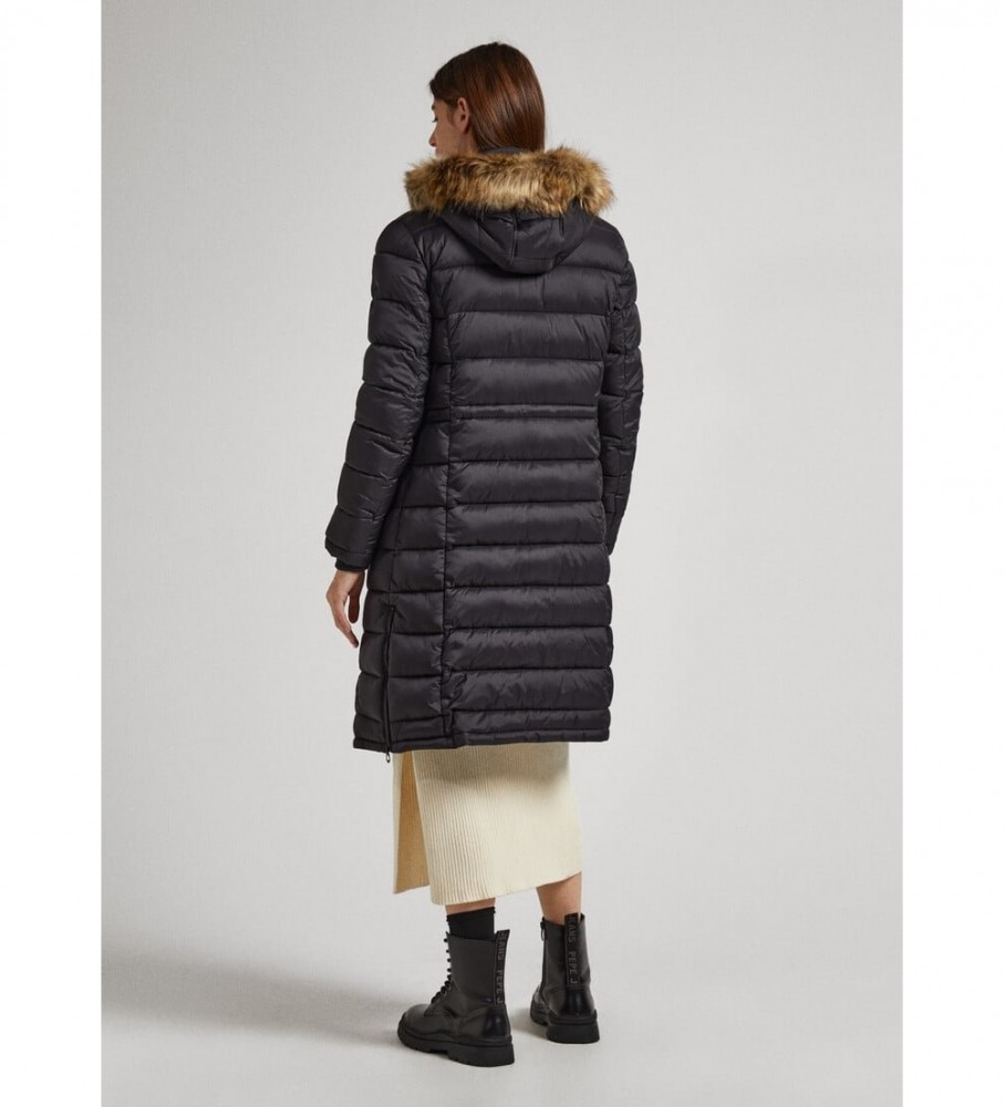 Casaco longo preto Pepe Jeans May