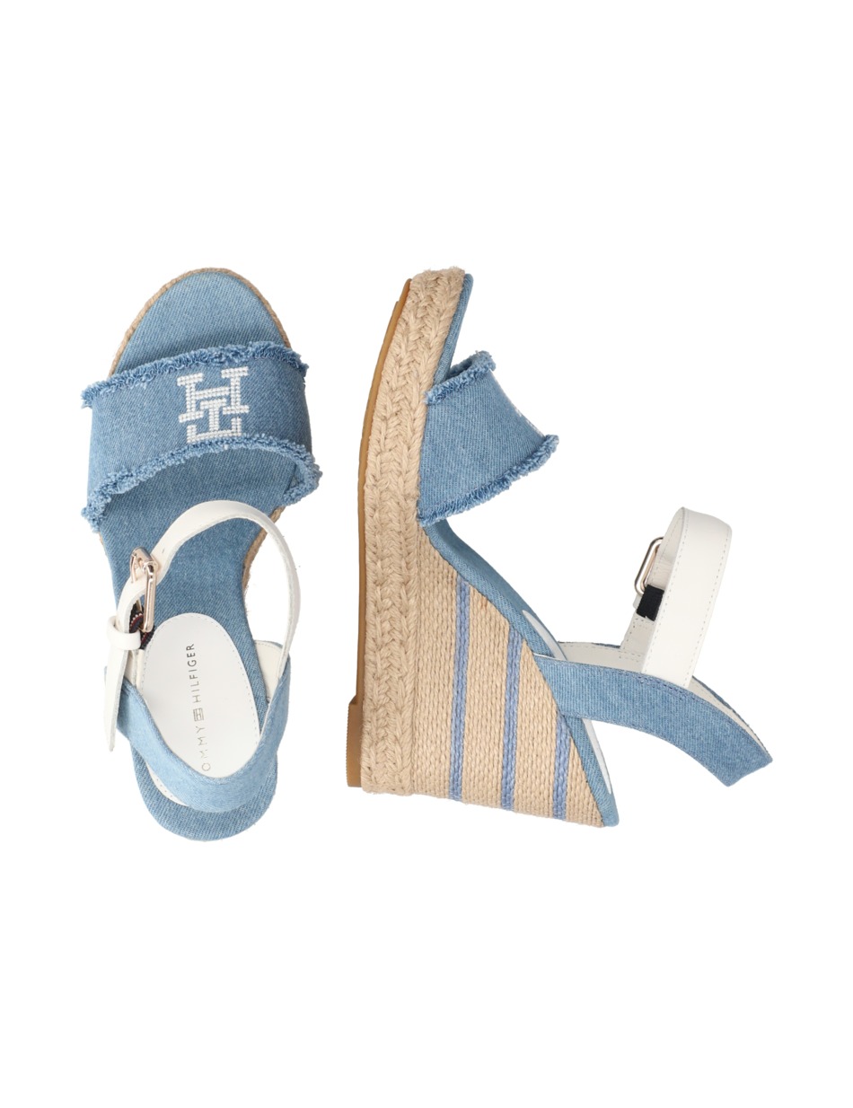 DENIM WEDGE SANDAL