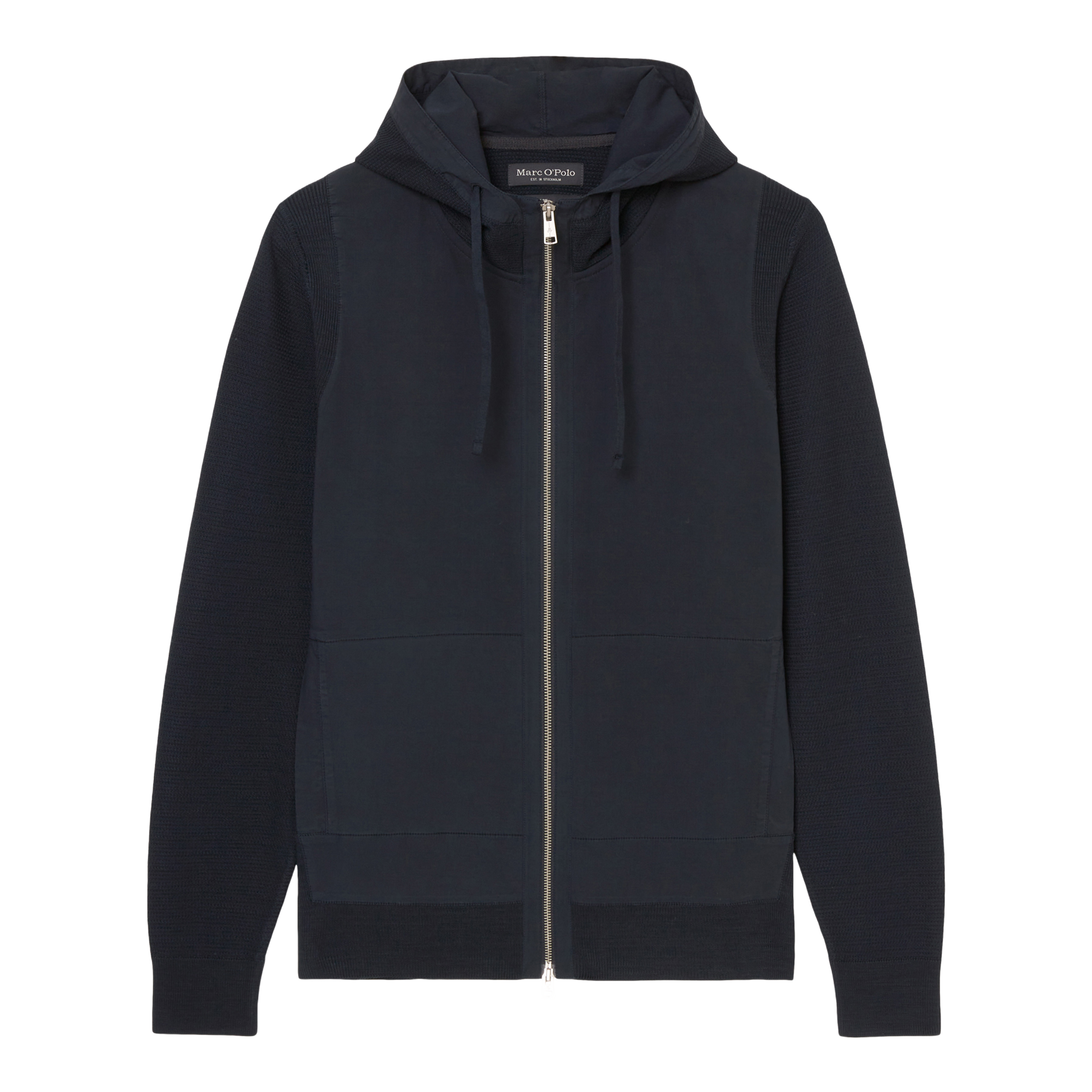 Sweat zippé en coton bio | Bleu