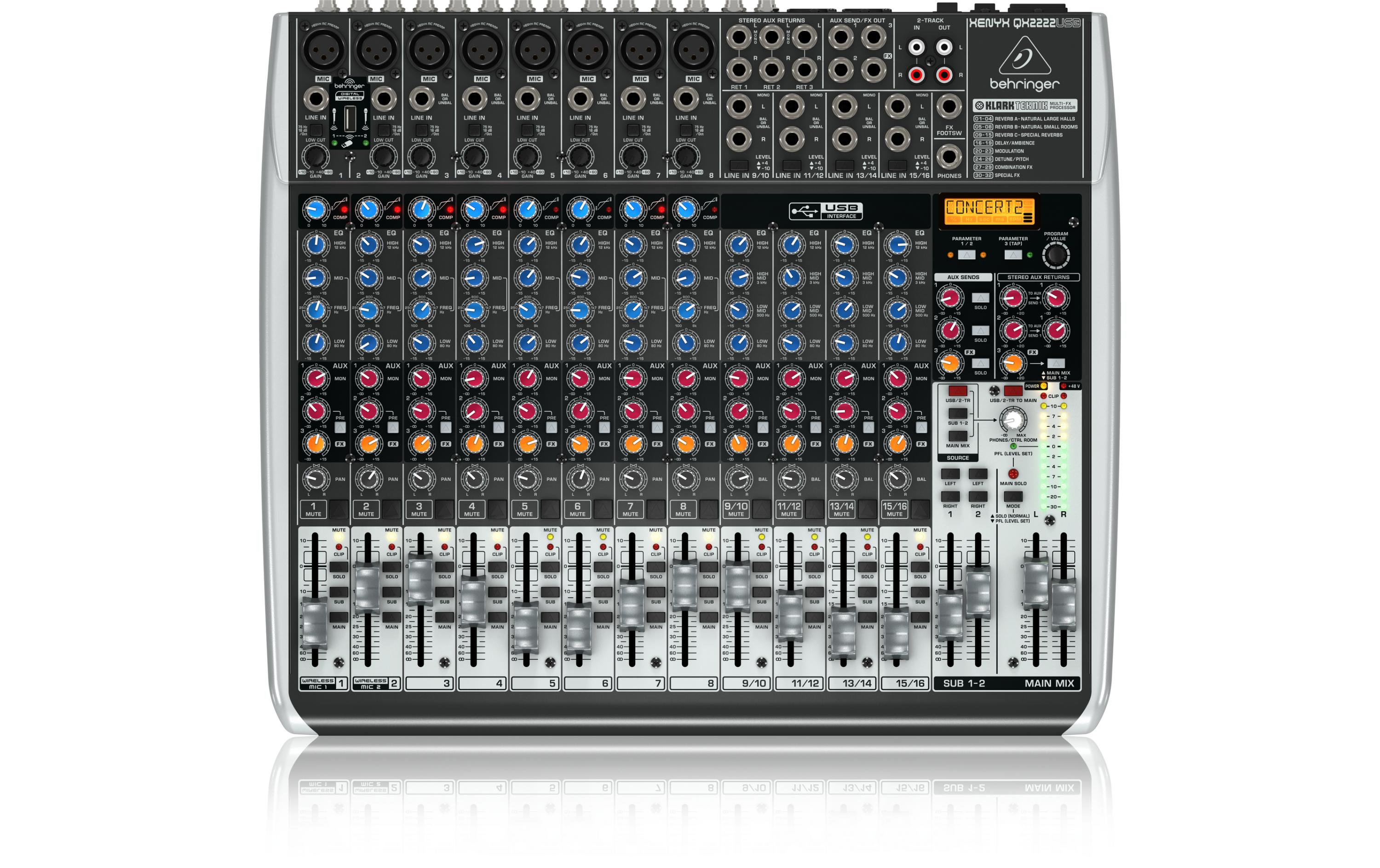 Mischpult Xenyx QX2222USB<br>Mischpult mit USB-Anschlüssen