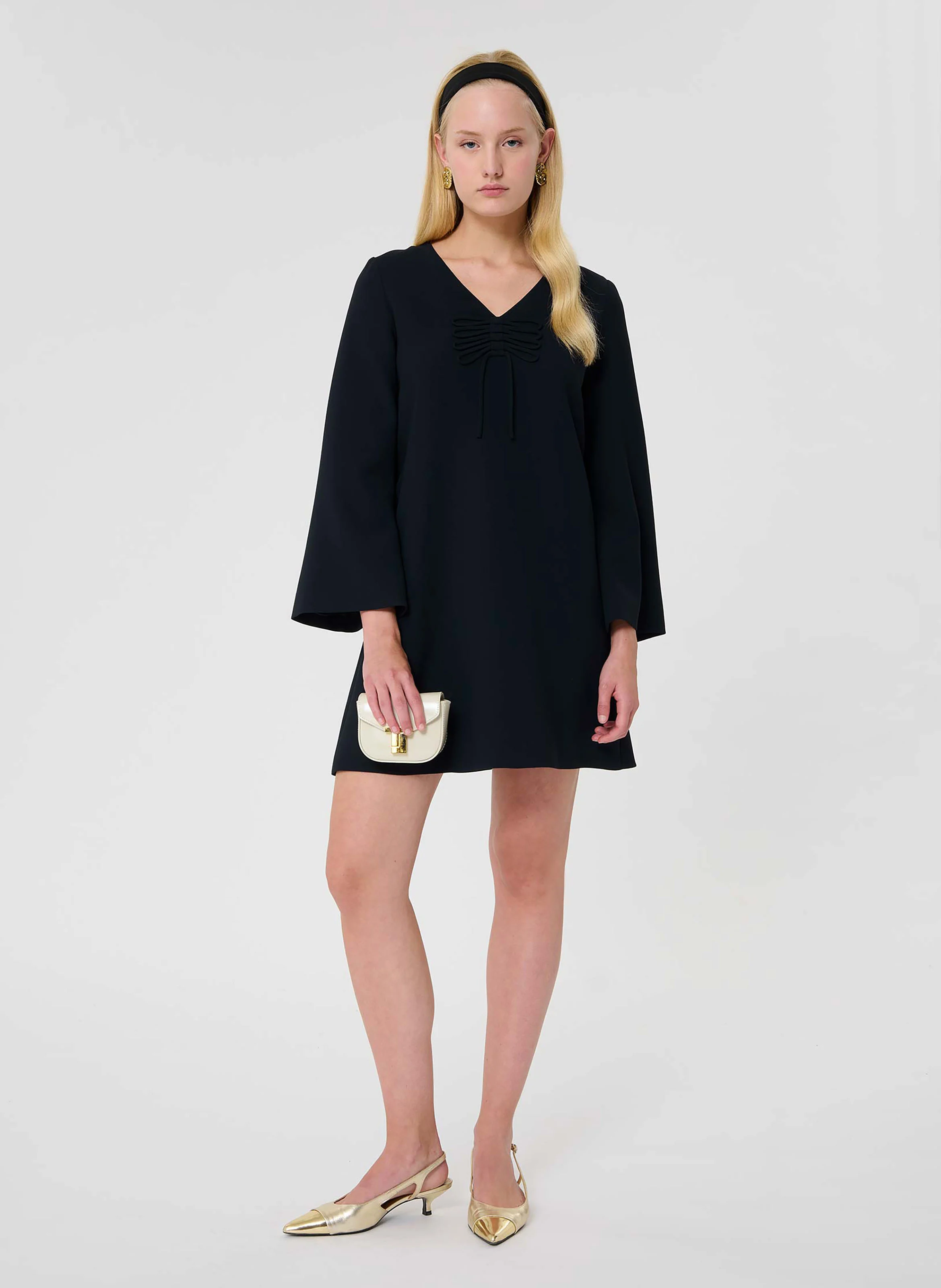 ROLIE - Robe courte col V | Bleu