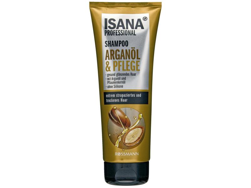Isana Professional Shampoo Arganöl & Pflege 3 x 250 ml Shampoo für extrem strapaziertes und trockenes Haar