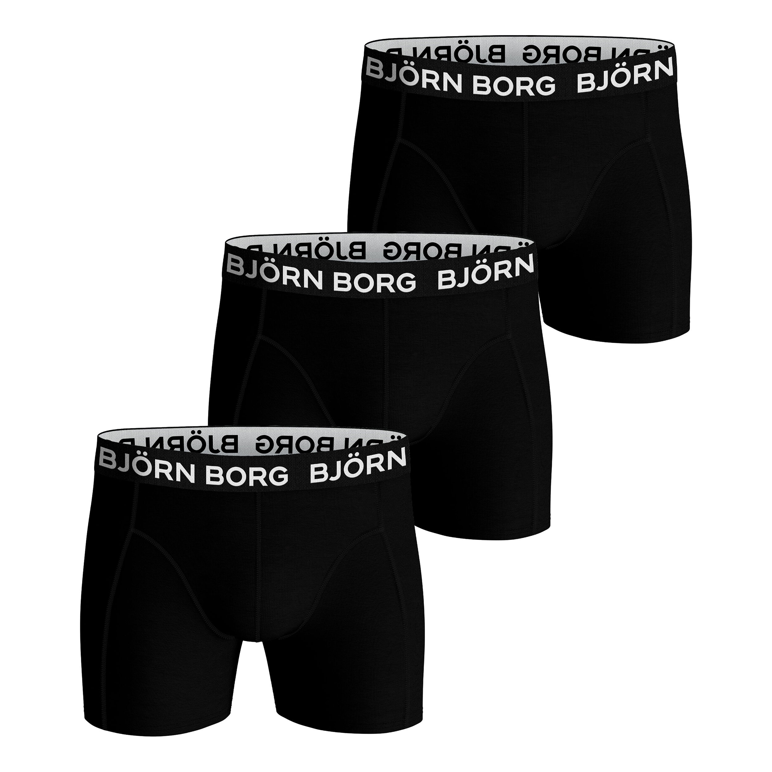 Björn Borg Stretch Caleçon Pack De 3 Hommes - Noir