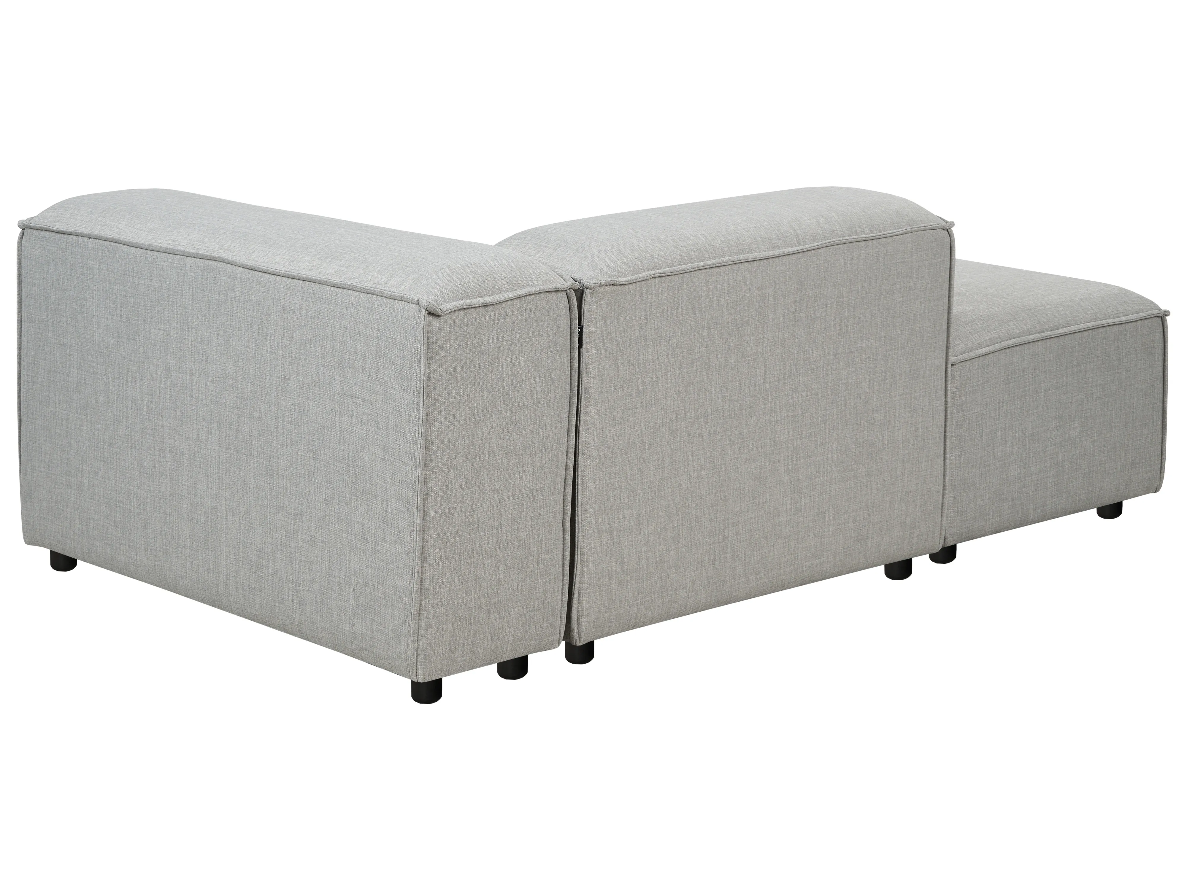 Rechtszijdige chaise longue ARDAL Stof Lichtgrijs