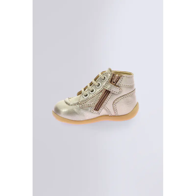 Bonzip Beige champagne BOTTILLONS Cuir Fille