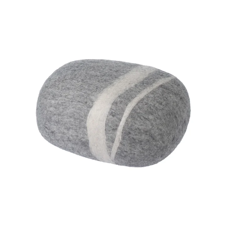 myfelt - Kieselstein Pouf Carl L, hellgrau meliert