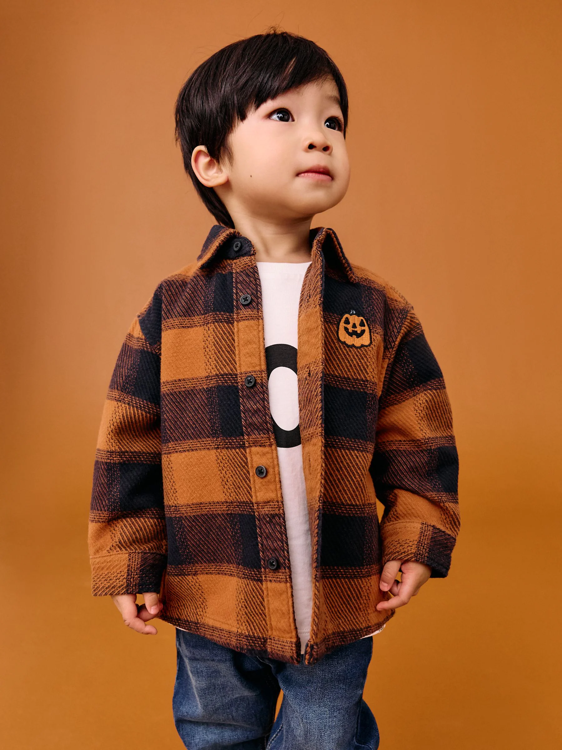 Roest/zwart Halloween - Set van T-shirt en shirt met lange mouwen (3mnd-7jr)
