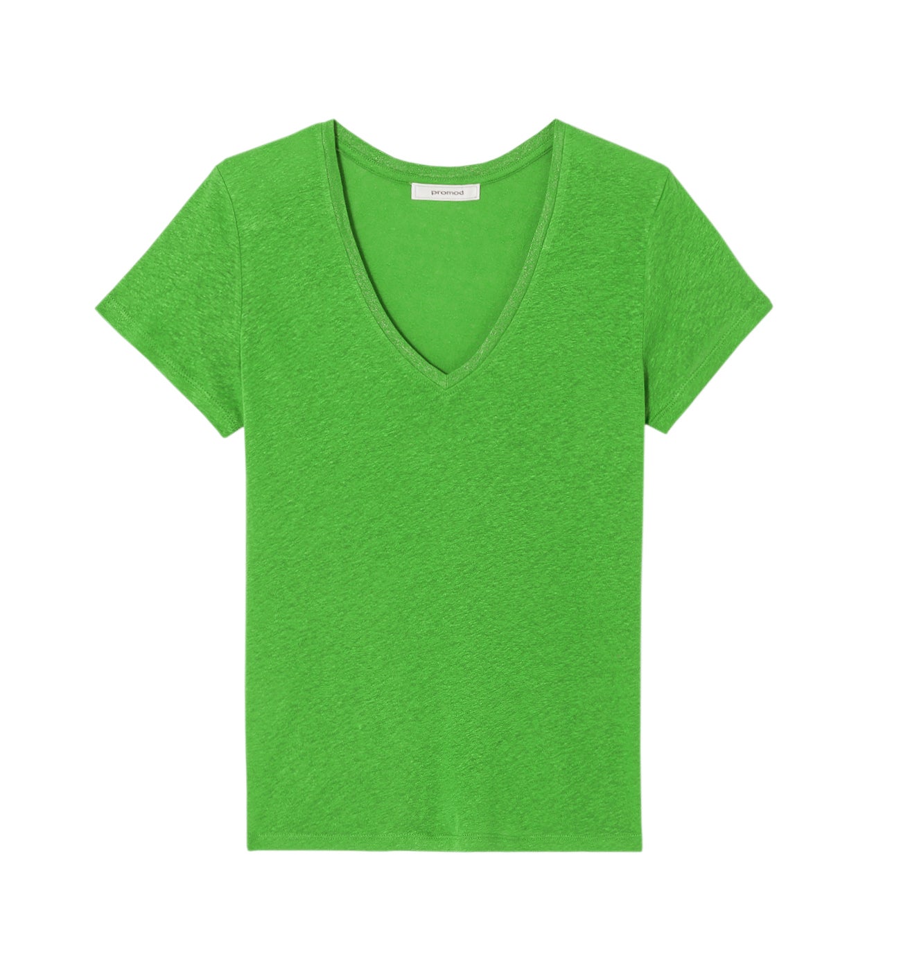 T-shirt col V Femme - Vert