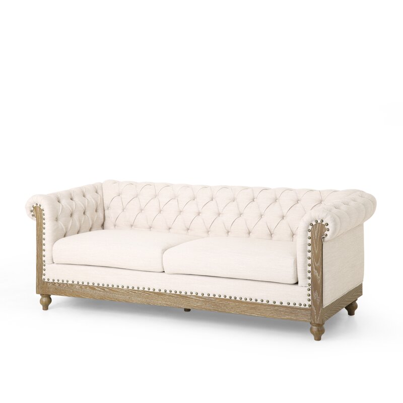 Pausch 78.75&rdquo; Rolled Arm Chesterfield Sofa