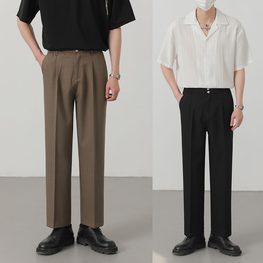 Remeefa - Mid Rise Plain Straight Leg Broek