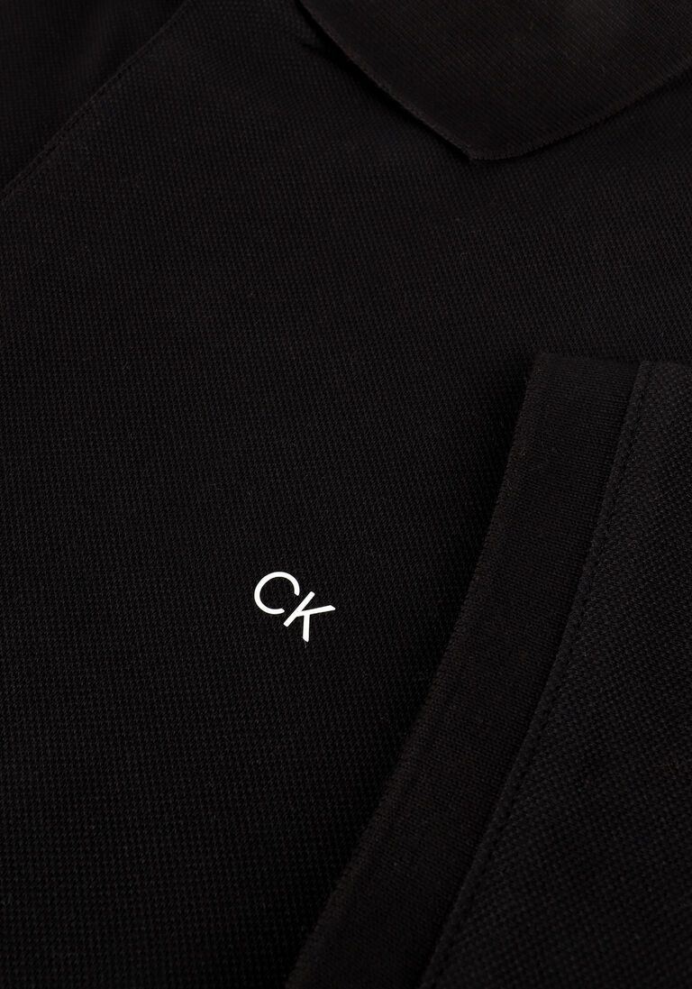 CALVIN KLEIN zwarte calvin klein polo stretch pique slim polo