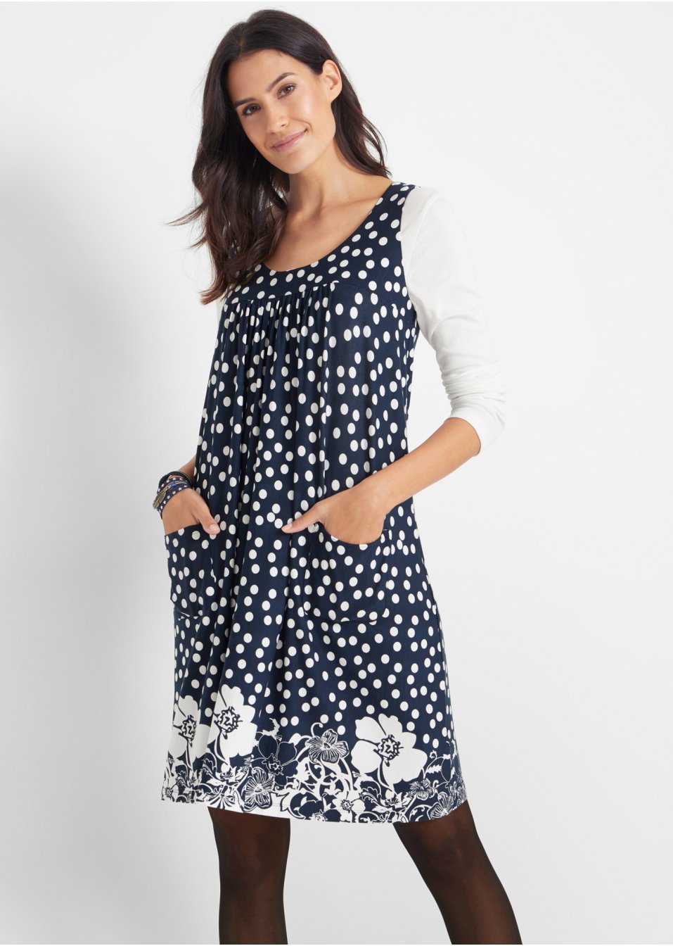 Robe en jersey, sans manches