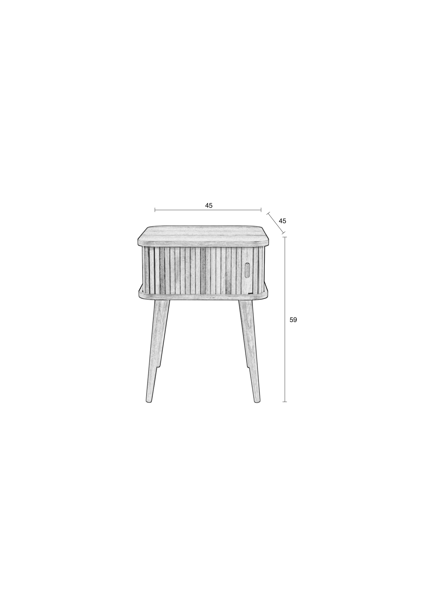 Bijzettafel Barbier eiken