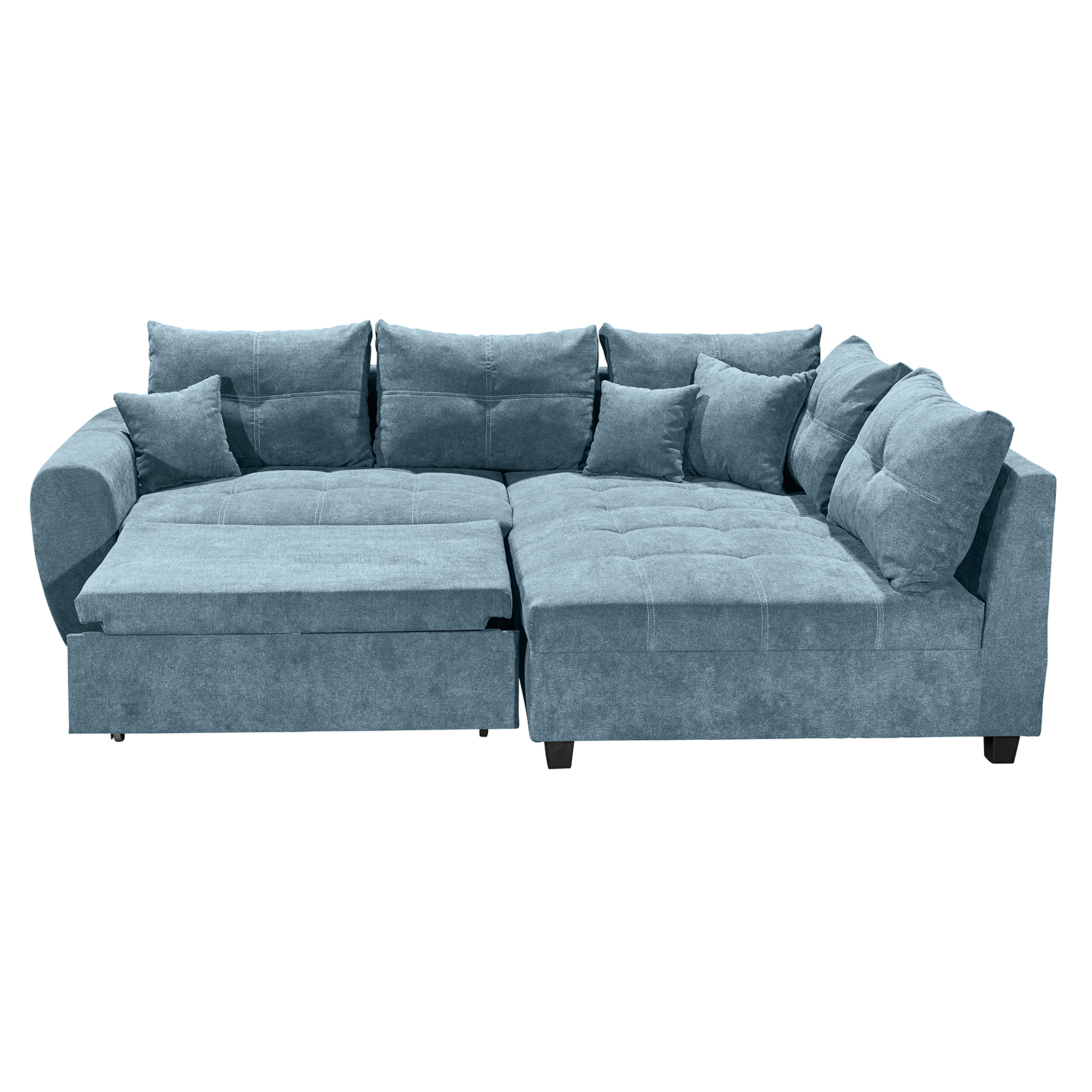Ecksofa - denim - Liegefunktion - Recamiere rechts