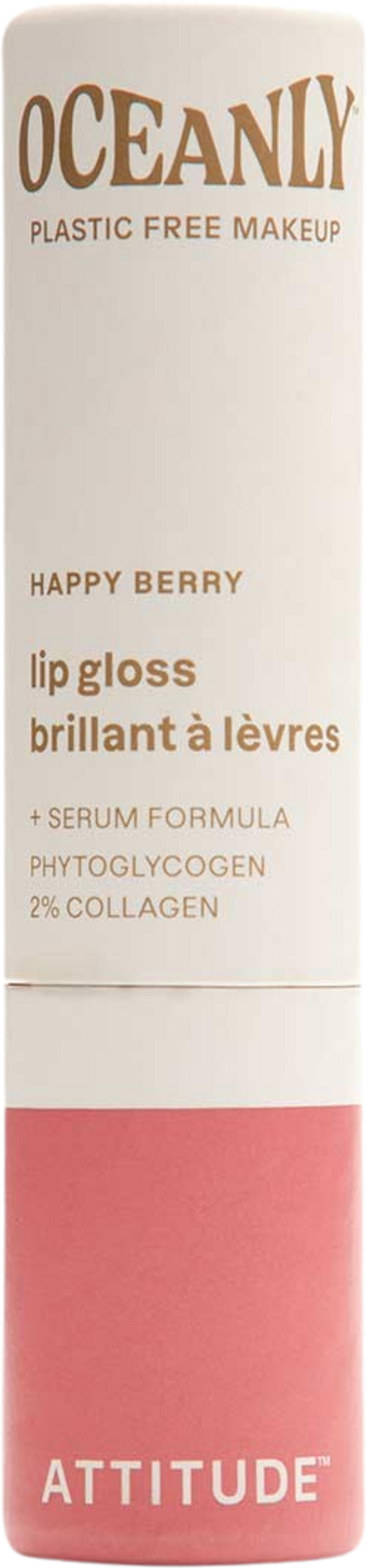 ATTITUDE  Oceanly Lip Gloss Stick, Happy Berry (3,40 g)
