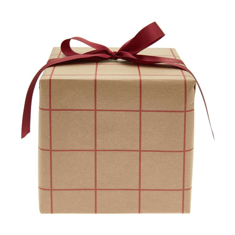 Geschenkpapier Rolle Kraftpapier Raster