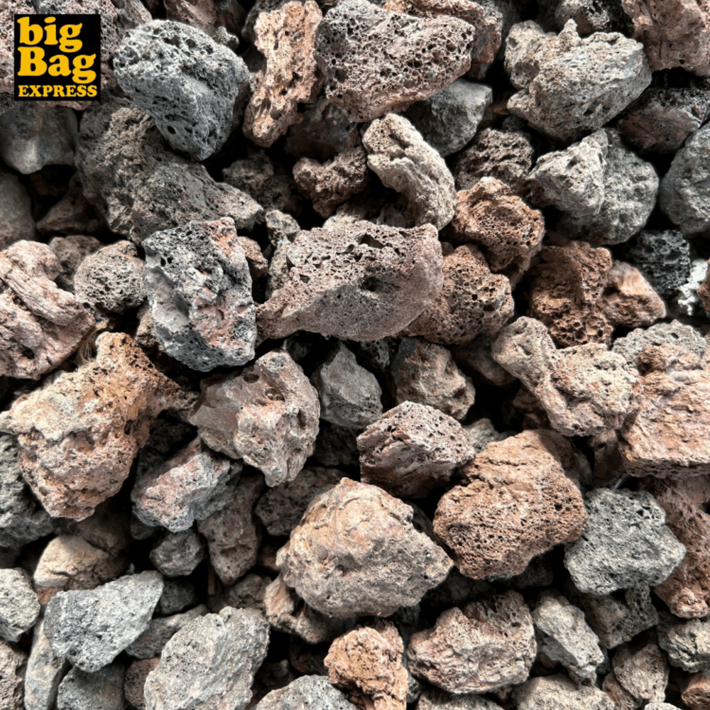 Big Bag de 1m³ (+/- 20m²) Gravier Pouzzolane Rouge / Noir ø 15/25 mm - Livraison PREMIUM