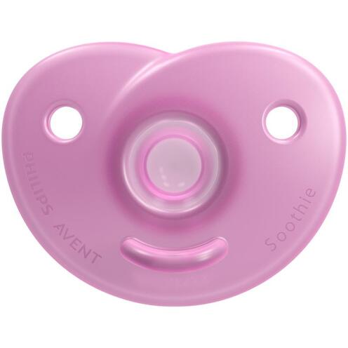 Lot de 2 Soothie cœur 0/3 mois Rose clair/Rose framboise - AVENT