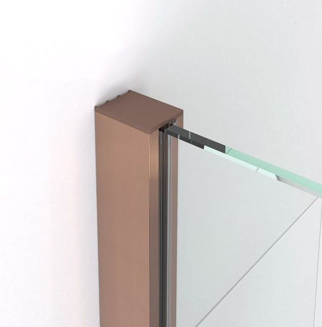Diamond - Douchecabine - 90x90 cm - Koper Helder - Draaideur - Vierkant