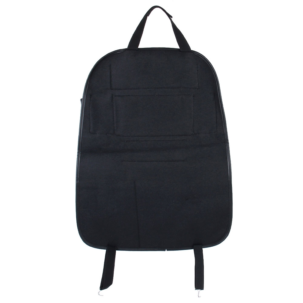 (62x48cm) Auto Leder Sitz Aufbewahrungs Hänge Beutel Organizer RücksitzTasche Rücklehnen Schutz - Schwarz