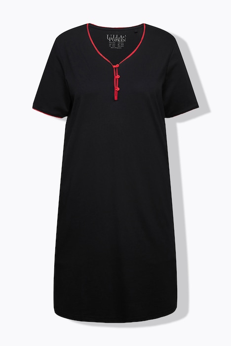 Bigshirt, 2er-Pack, Zierkanten, Halbarm