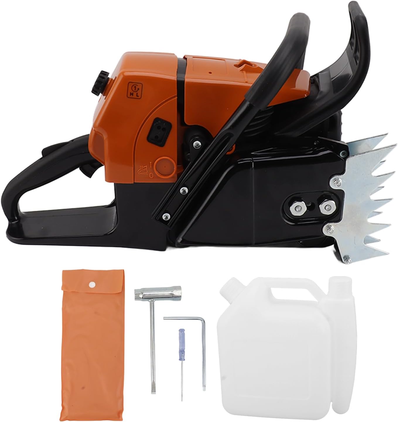 92cc G660 Benzin Kettensägen Antriebskopf, Gasoline Chain Saw Power Head mit Kunststoff-Eisen-Schnellstart- und Schnellstopp-Steuerung, ergonomischem Griff, Zubehör für Kettensägen