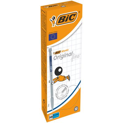 BIC Matic Classic - Pack de 12 porte mines - HB - 0,5 mm - noir