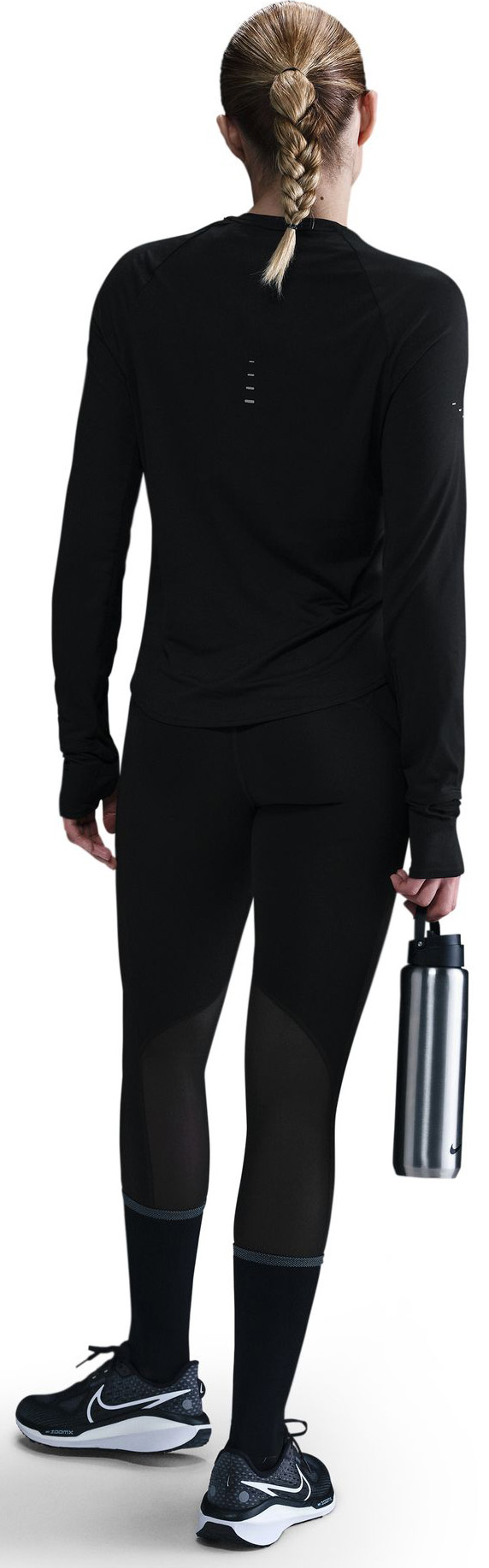 Swift Dri-FIT UV LS Crew Dame 010/Black/Reflective Silver
