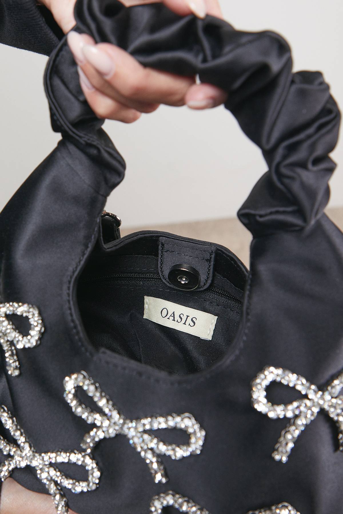 Oasis Sac à Main Liv Détail Nœud Diamanté