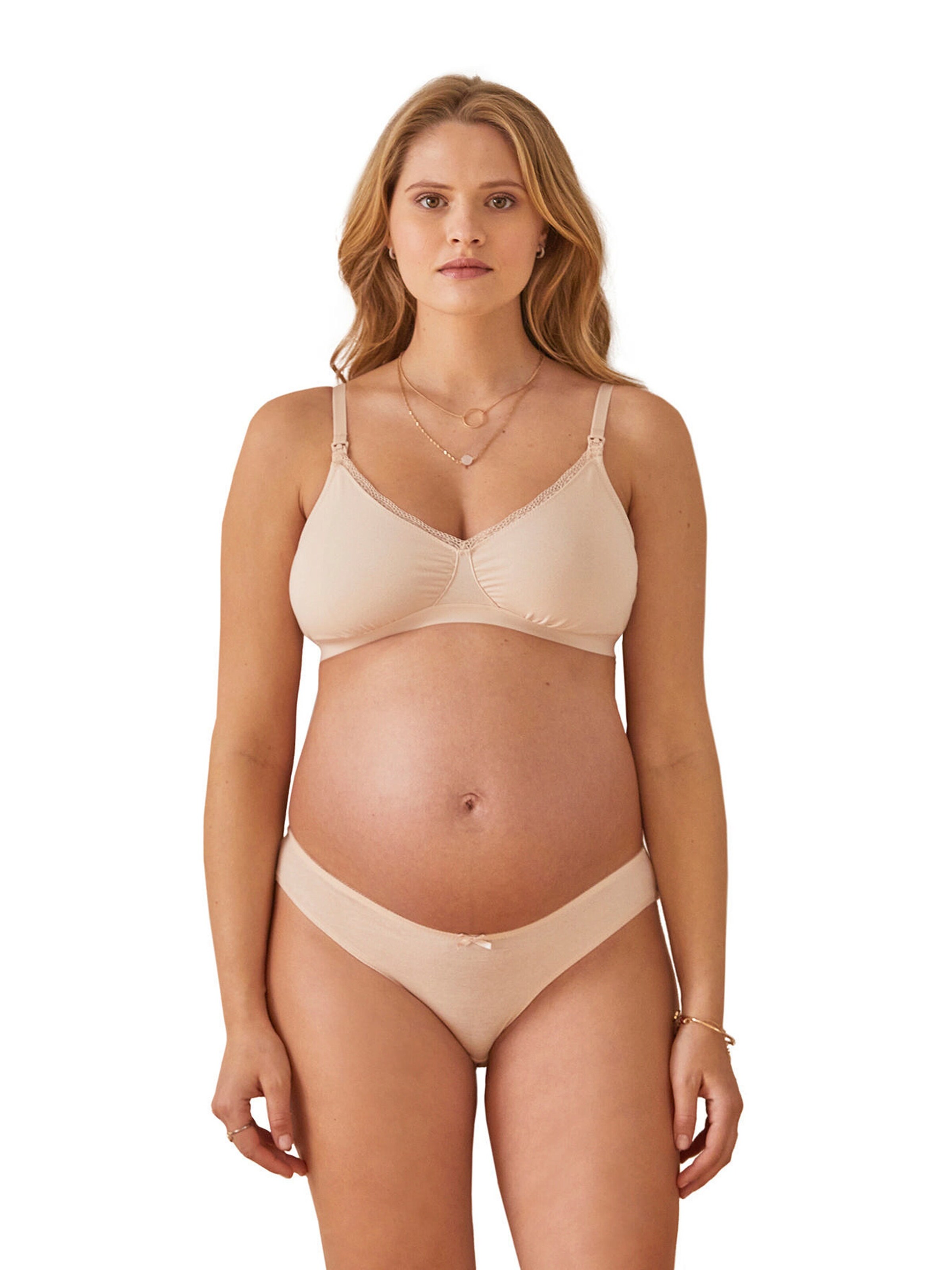Vertbaudet 2er-Pack Still-Bustiers für Schwangerschaft & Stillzeit, Bio-Baumwolle beige/ziegel