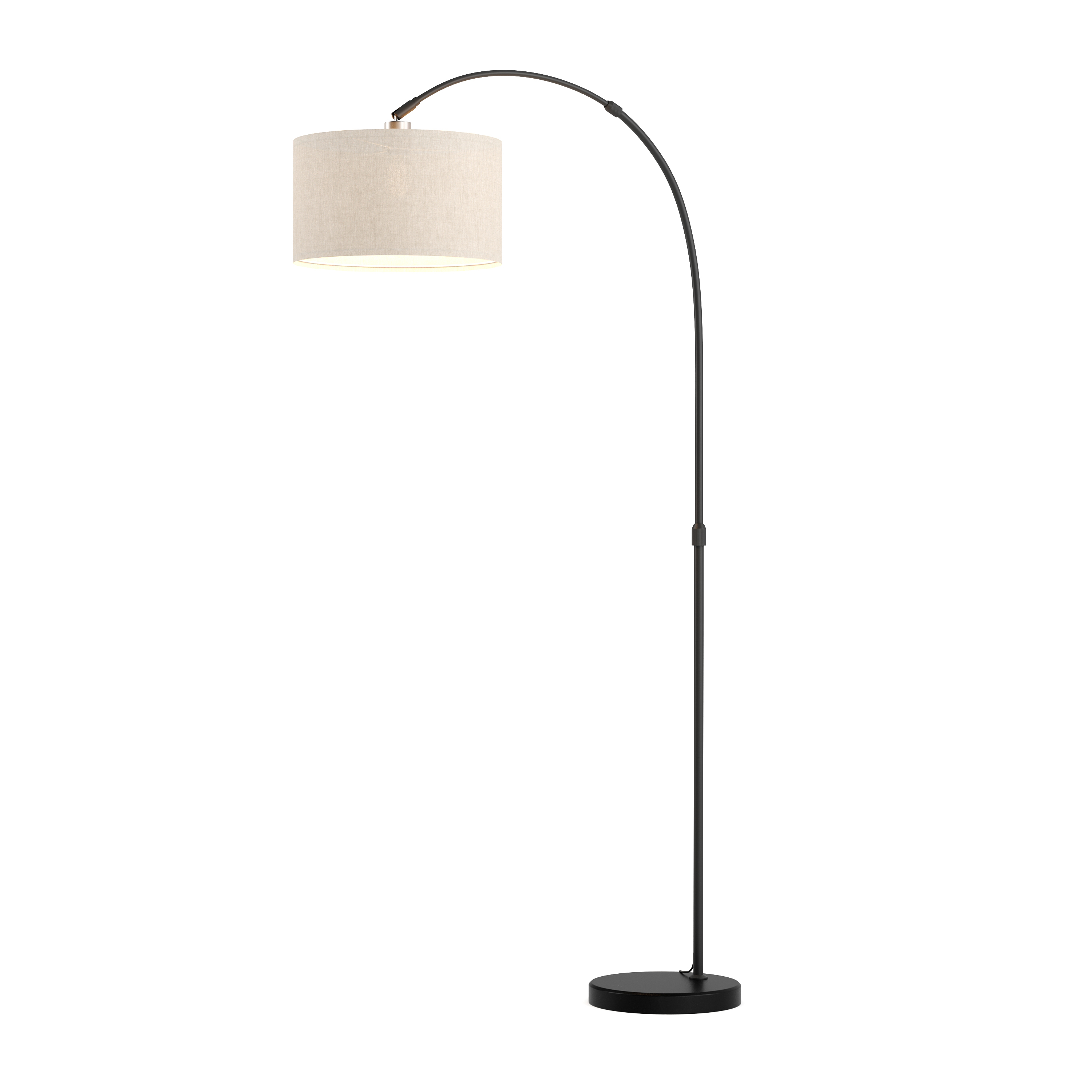 Stehlampe Bogenlampe SOLIS beige/schwarz