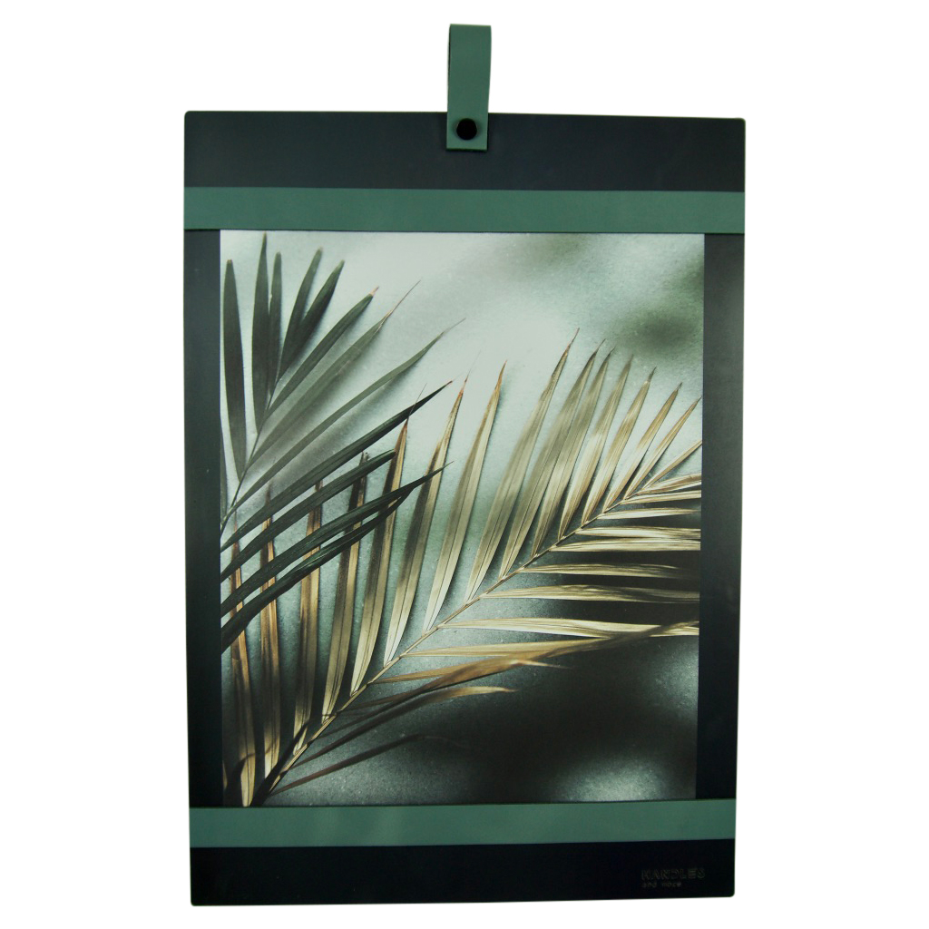 Magneetbord met magneetstrips Leer: Vaalgroen (inclusief 6 leren magneetstrips)