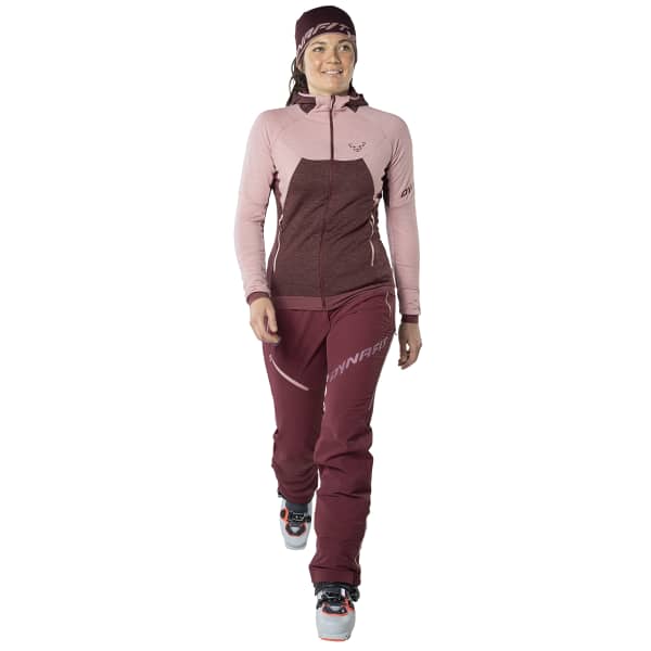 Veste polaire ski rando DYNAFIT TOUR WOOL THERMAL W HOODY PALE ROSE