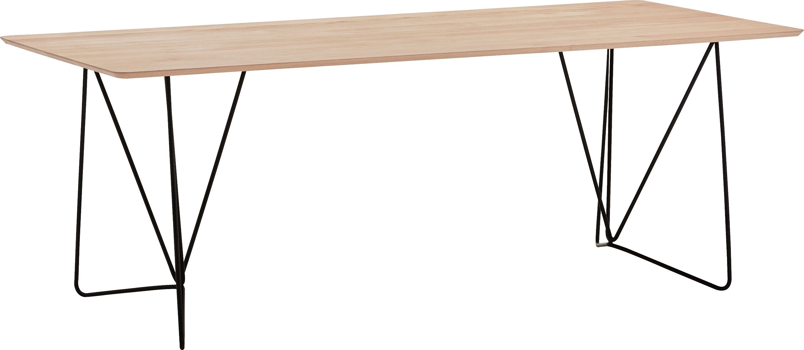 ELIANA Tisch - Eiche weiss / B: 220.0 cm x T: 95.0 cm x H: 75.0 cm