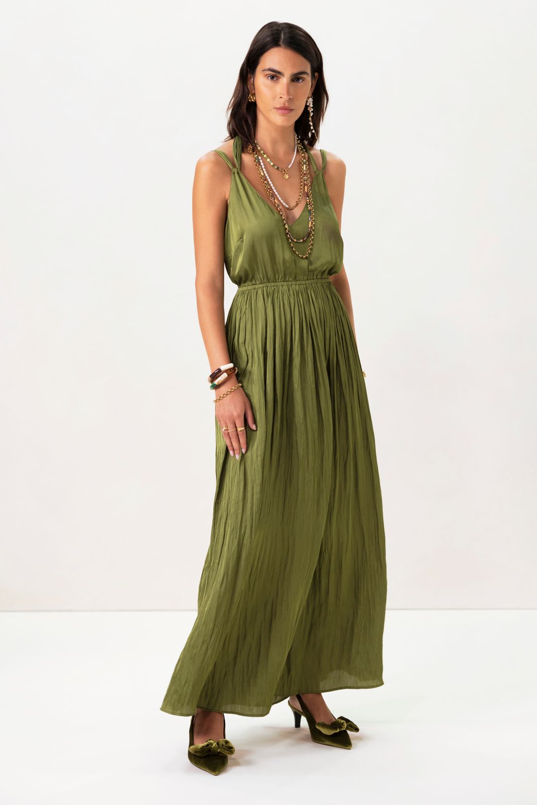 Groene maxi jurk