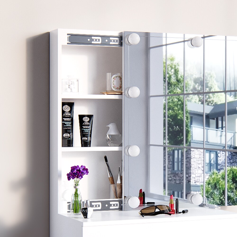 Vicco Schminktisch Melle Weiß 68 x 155 cm Schlafzimmer