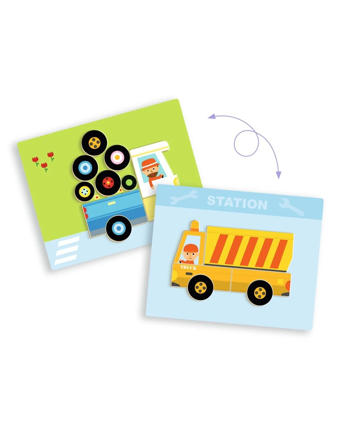 Djeco Djeco Magneetset inzebox vehicles - 36st