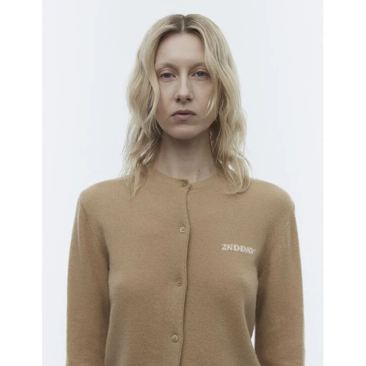 2NDDAY 2ND Vinny TT - Soft Wool Blend Classic camel