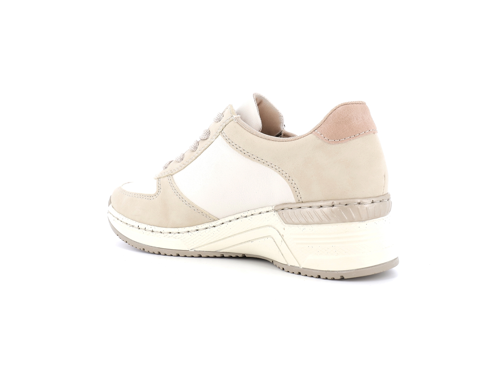 Rieker-N4307 Matières combinées Multi Beige