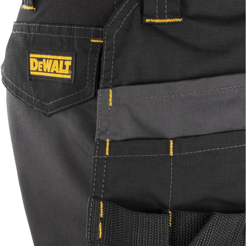 DeWALT Westport werkbroek met holsterzakken en kniezakken 54 zwart/grijs