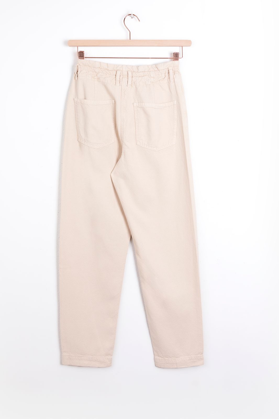 Off-white high waist straight leg jeans