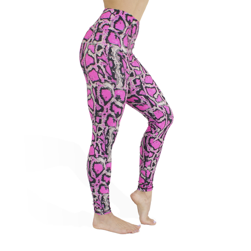 Legging esportiva rosa com estampa de leopardo da Carioca Activewear
