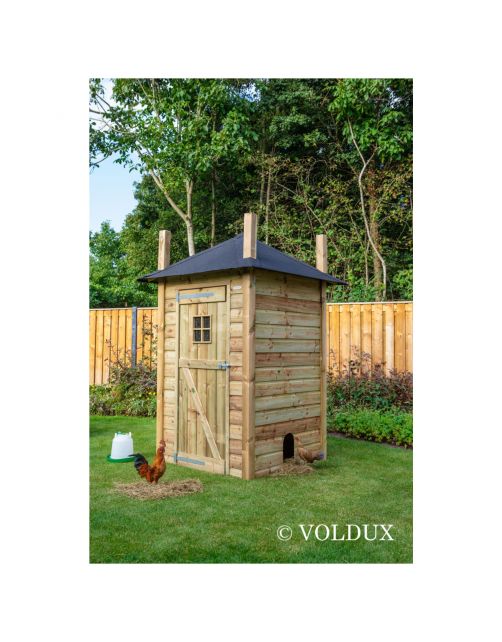 Voldux Hooiberg Eline - Kippenhok - 150x150x235 cm Bruin