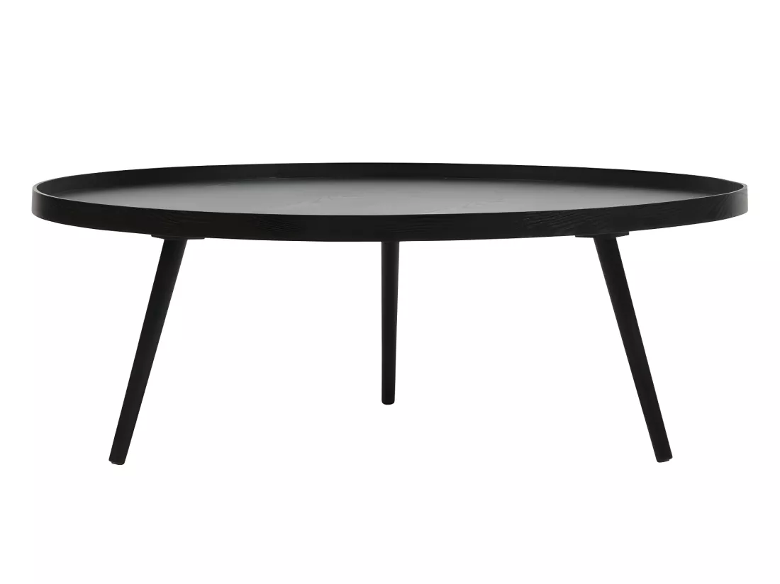 Mesa - Table basse ronde en bois ø100cm - Noir