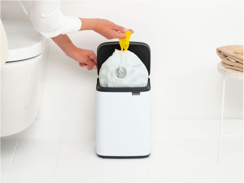 Brabantia Kosmetikeimer Bo Waste Bin 4 l, Weiss Mülleimer